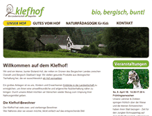 Tablet Screenshot of klefhof.de
